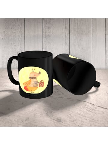 Mr. & Mrs. Panda Kaffeepott Glühwürmchen ohne Spruch in Schwarz