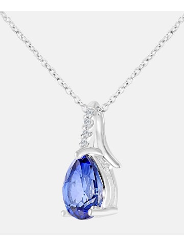 Diamant L'éternel Halskette mit Anhänger aus 375 Weißgold mit Diamant mit Tansanit