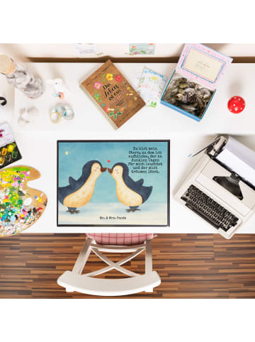 Mr. & Mrs. Panda schreibtischunterlage Pinguin Liebe Design mit ... in Weiß