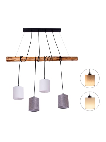 näve Pendelleuchte "MALTA" in natur - (L)100 cm x (B)13 cm x (H)150 cm