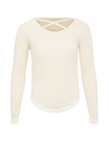 qisha Damen Strickpullover in Hellbeige