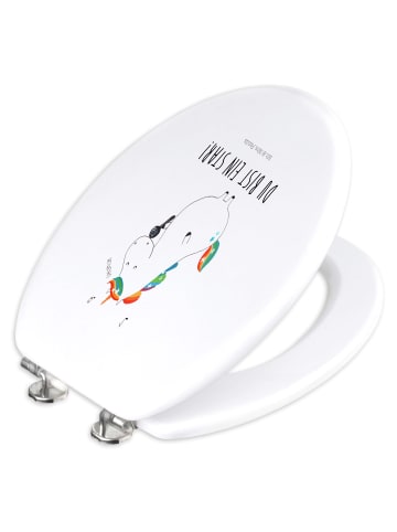 Mr. & Mrs. Panda Klodeckel Einhorn Sänger mit Spruch in Weiß