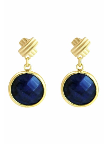 Gemshine Ohrringe Saphir in gold coloured