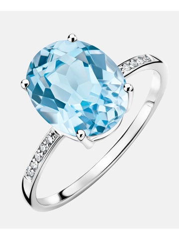 Diamant L'éternel Ring aus 585 Weißgold mit 3.16 Karat Diamant mit Topas