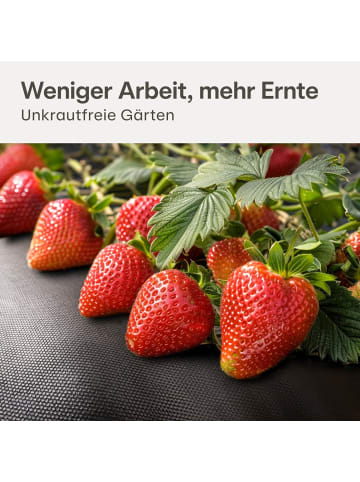 Praknu Unkrautvlies 50g/m² 20m² - 12 Erdanker Wasserdurchlässig UV-Stabil