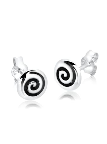 Elli Ohrringe 925 Sterling Silber Spirale in Schwarz