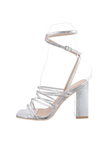 Ital-Design High-Heel Sandalette in Silber