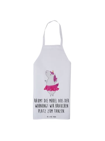 Mr. & Mrs. Panda Kochschürze Einhorn Ballerina mit Spruch in Weiß