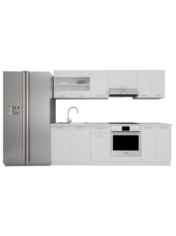 VCM  8tlg Einbauküche Küchenzeile 240cm Esilo in Weiß