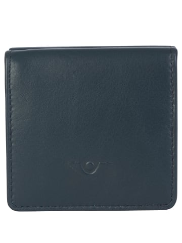 VLD VOi Leather Design Soft Fanni Geldbörse Leder 8 cm in blau