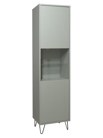 58 aufm Kessel VITRINE Erna 51x45x197 Pinie Green matt Lack