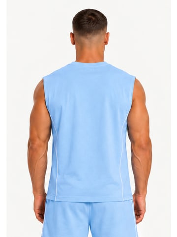 SMILODOX Regular Fit Tank Top Torvano in Hellblau