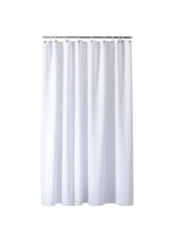 Douceur d’Intérieur Duschvorhang mit Ringen ESSENCIA in Weiß, (B) 180 x (H) 0,1 x (L) 200 cm