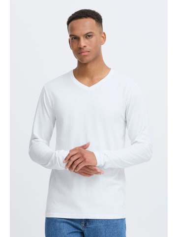 !SOLID Langarmshirt SDBeda 21102912ME Longsleeve mit V-Ausschnitt in Weiß