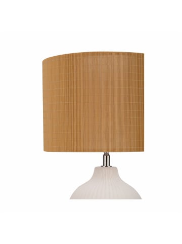 Pauleen Tischleuchte Timber Glow in Beige / Weiß -H:490mm