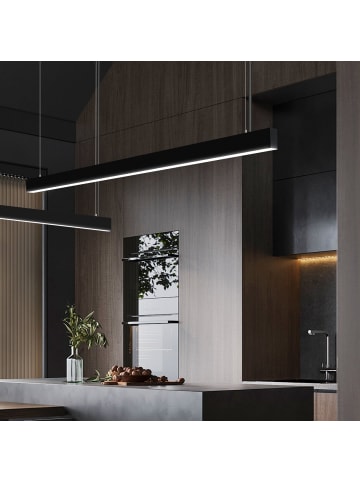 ZMH LED Pendelleuchte in schwarz Modern 3000-6500K Dimmbar höhenverstellbar L 107cm