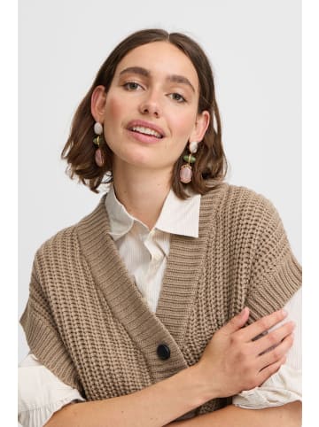 b. young Strickweste BYOTINKA Baggy fit in Walnut