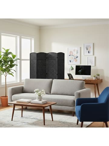 relaxdays Paravent in Schwarz - (B)160 x (H)170 cm