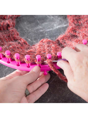 relaxdays 10tlg. Strickring Set in Bunt