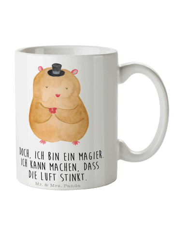 Mr. & Mrs. Panda Tasse Hamster mit Hut mit Spruch in Weiß