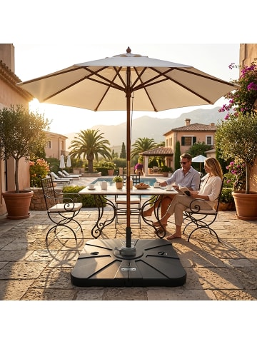 Sonnenschirmständer in Schwarz - (B)85 x (H)17 x (T)85 cm