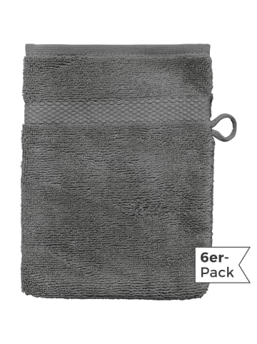 Erwin Müller Frottier Waschhandschuh 6er-Pack Sindelfingen in anthrazit