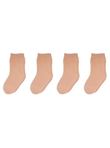 Yalion 4er Pack Socken Halbplüsch in Rosa