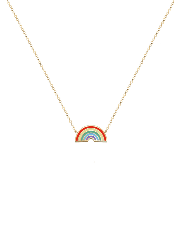 Elli Halskette 925 Sterling Silber Regenbogen in Gold