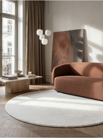KADIMA DESIGN Teppich Kurzflor Waschbar Einfarbig NECKAR Strapazierfähig OEKO-TEX in Weiß