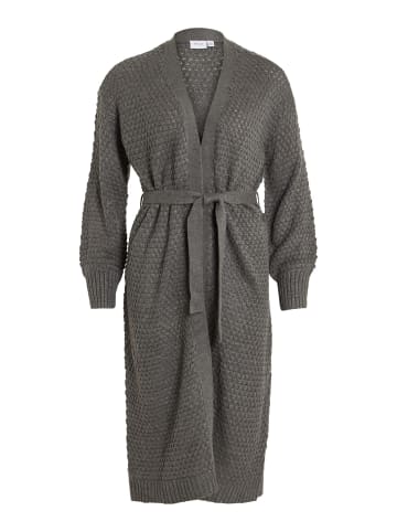 Vila Strickjacke in Dark Grey Melange