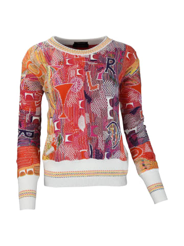 Carlo Colucci Wollpullover Cassetti in Rot / Weiß