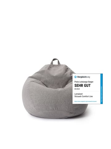 Lumaland Sitzsack Comfort 120l hellgrau  grau