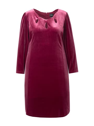 Ulla Popken Midikleid in dunkel kirschrot