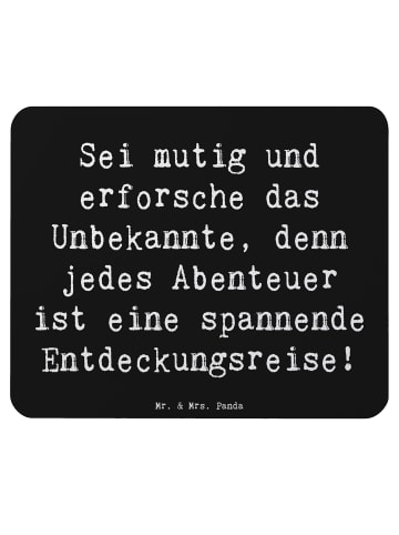 Mr. & Mrs. Panda Mouse Pad Spruch Unbekannte Orte erkunden mit S... in Schwarz