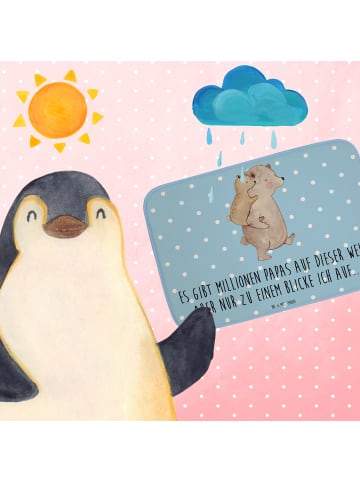Mr. & Mrs. Panda Badläufer Papa Bär mit Spruch in Blau Pastell