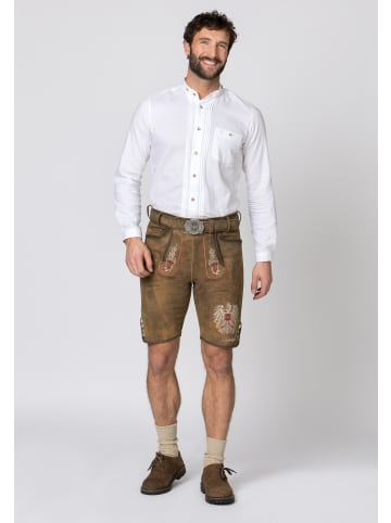 Stockerpoint Lederhose "Austria-Bua" in hanf gespeckt