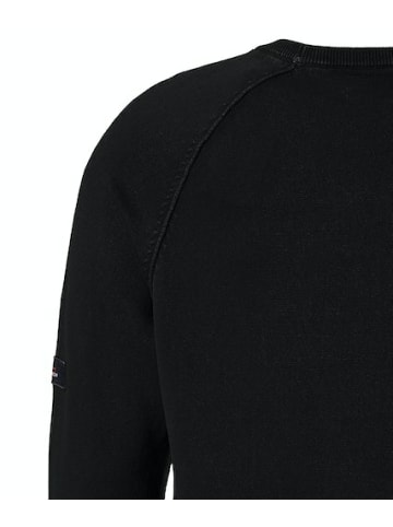 Pioneer Rundhalspullover für Herren in schwarz
