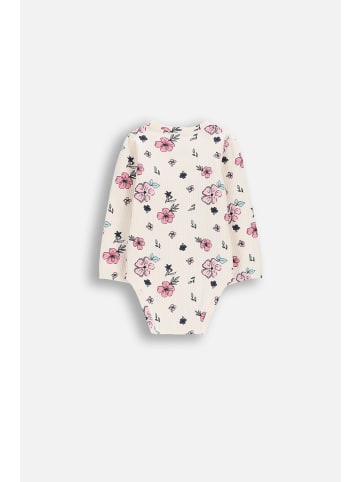 Coccodrillo Geripptes Langarm-Body in ecru