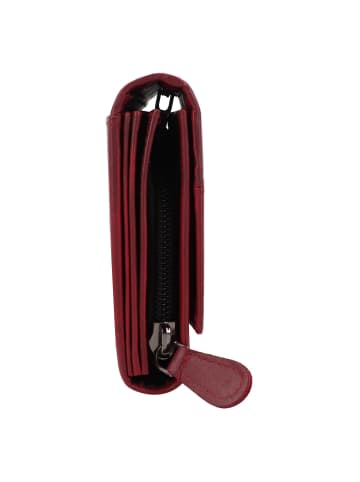 Greenburry Destressed Geldbörse RFID Schutz Leder 18.5 cm in deep red