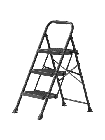 SONGMICS Trittleiter Brody in Schwarz - (B)45.5 x (H)7.5 x (T)114 cm