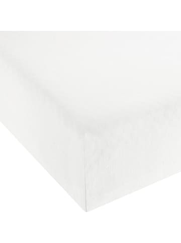Erwin Müller Halbleinen, Leinen / Halbleinen Spannbettlaken Deggendorf in weiß
