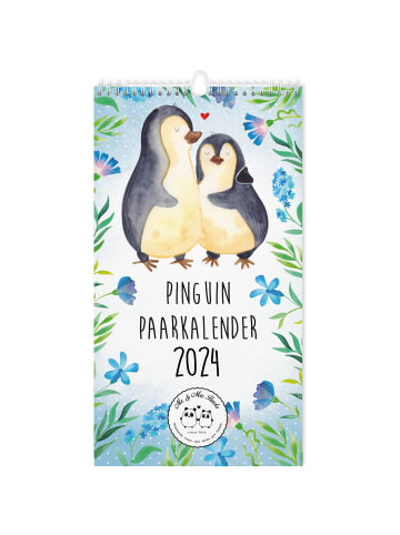 Mr. & Mrs. Panda Partnerkalender 2024 Pinguin Collection mit Spruch in Weiß