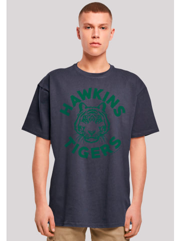 F4NT4STIC Oversize T-Shirt Stranger Things Hawkins Tigers in marineblau