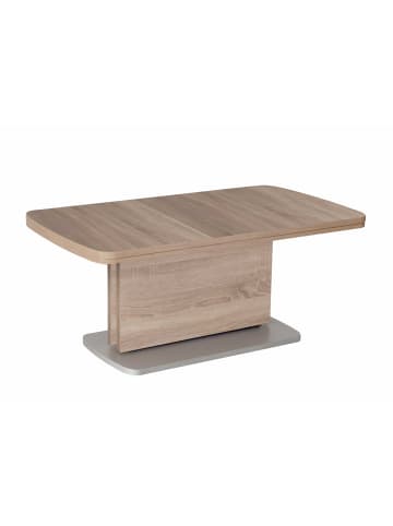 58 aufm Kessel COUCHTISCH höhenverstellbar ausziehbar Clovis 110x53x63 Eiche Sägerau