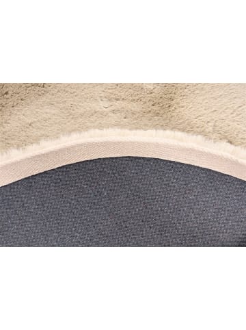 Kayoom Hochflor Teppich Rabbit in elfenbein - rund