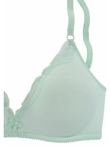 PETITE FLEUR Bralette-BH in mint+weiß