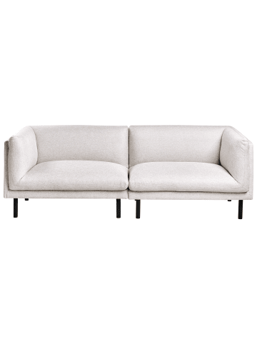Beliani 3-Sitzer Sofa VORGOD in Beige - (W) 221 x (H) 76 x (L) 84 cm