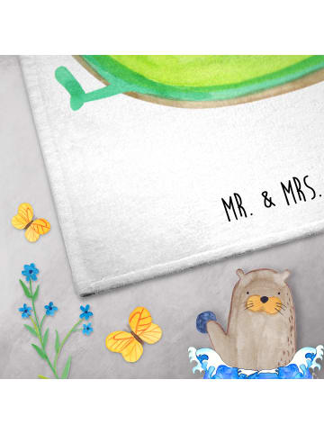 Mr. & Mrs. Panda Gästehandtuch Avocado Glücklich ohne Spruch in Weiß