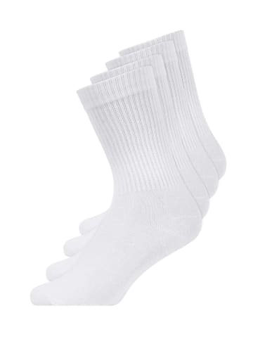 SNOCKS Tennissocken aus Pflanzenfasern Weiß 4 Paar