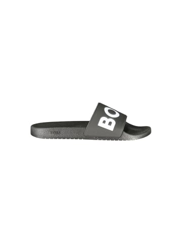 Hugo Boss Schwarze Polyurethan-Pantoletten